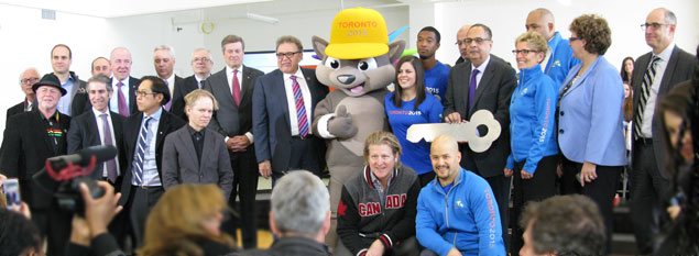 Province of Ontario presents key to the Pan Am Village to Toronto 2015